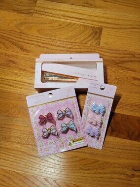 NWT Limited Edition LoveShackFancy x Yoobi 3 Pc Stationery Bundle Barbiecore HTF